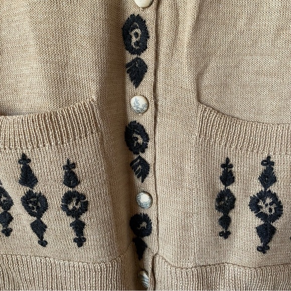 Beautiful Rare Vintage Peruvian Connection 100% Baby Alpaca Handmade Cardigan M - Picture 3 of 4